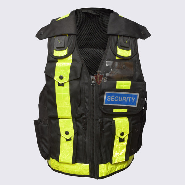 Hi Viz Tactical Black Vest Security Enforcement Quality Vest