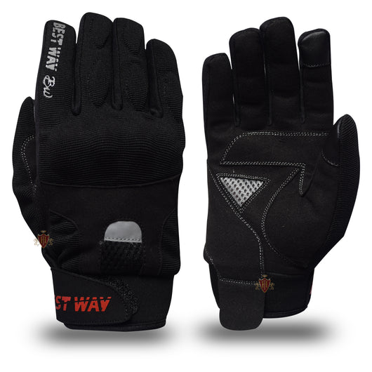 Touch Screen Black Motorcycle Summer & Cycling Racing Gloves Mobile