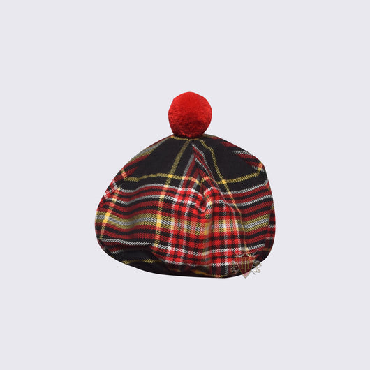 Scottish Tam O' Shanter Hat in Traditional Fire Fighter Tartan