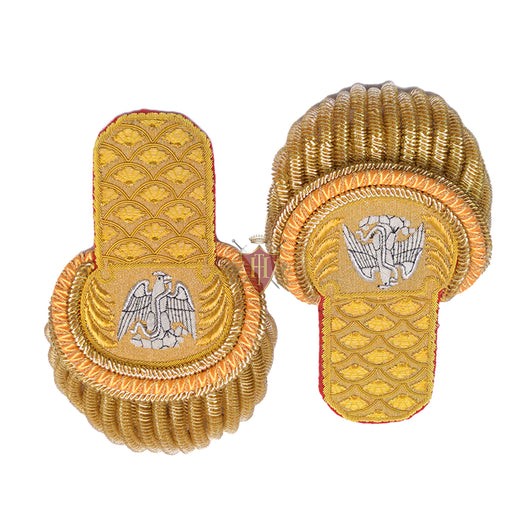 Epaulette Shoulder Gold Bullion Hand Embroidery - Military French Shoulder Boards