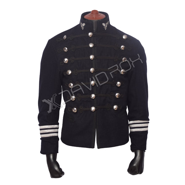 Captain’s Dark Blue Wool Uniform with Black Braid Heritage Military Style