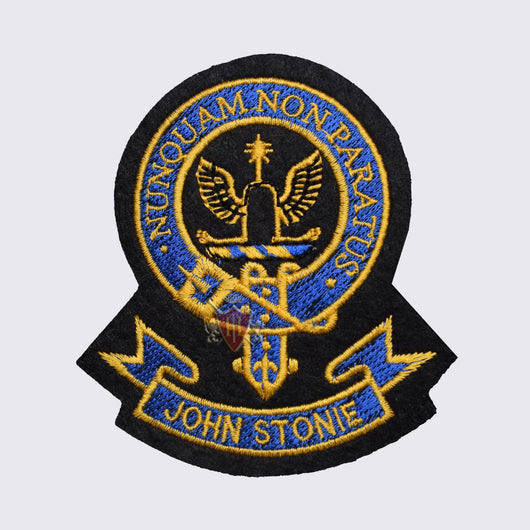 John Stonie Nunquam Non Paratus Clan Badge