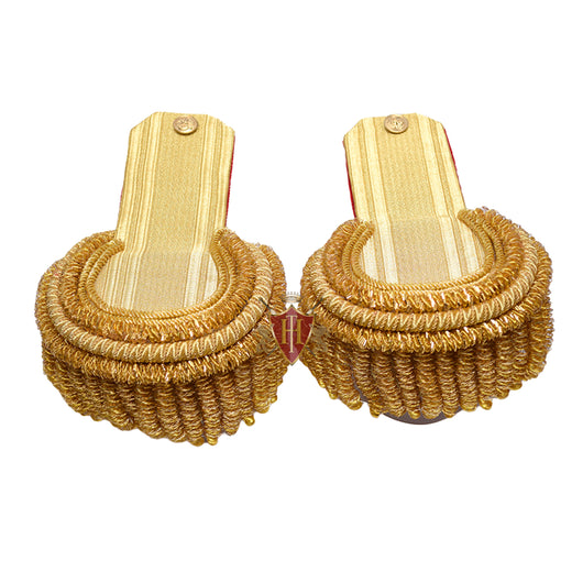 Brass Bullion Shoulders/Epaulette Pair with Brass Fringe