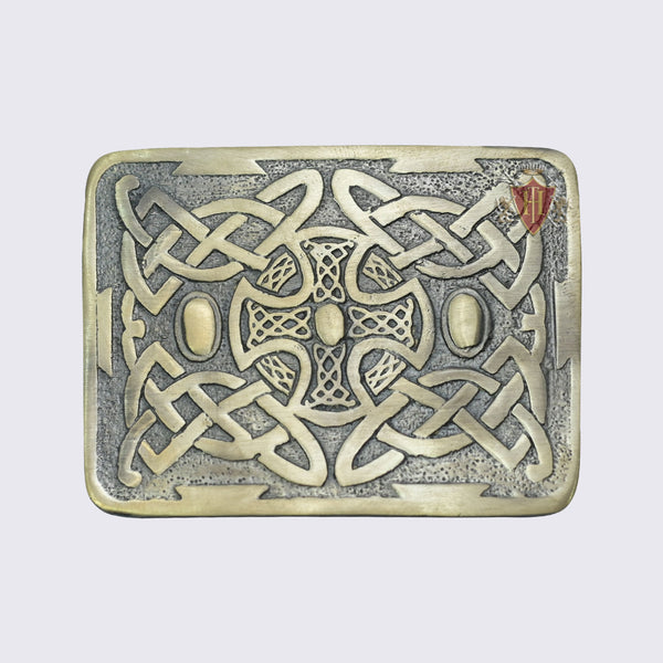 Celtic Trinity Cross Bronze Kilt Belt Buckle