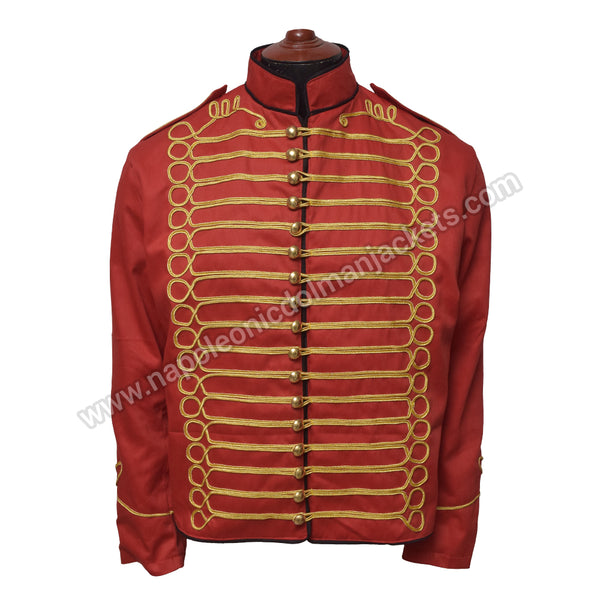 Red Gold Officer Military Drummer Parade Jacket