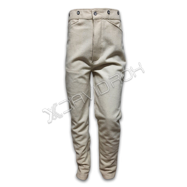 CLASSIC MENS KHAKI TWILL TROUSERS