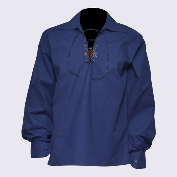 Dark Blue Men's Scottish Highland Jacobite Shirts