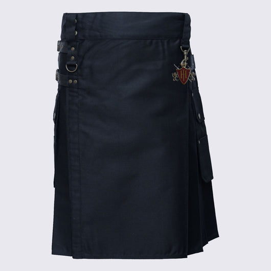 Heavy Duty Black Utility Kilt