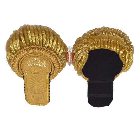 Shoulders/Epaulette Gold Bullion Hand Embroidery Officer