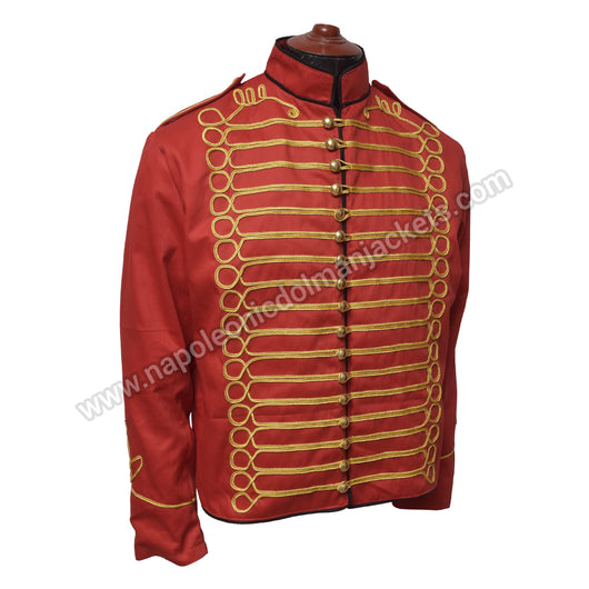 Red Gold Officer Military Drummer Parade Jacket