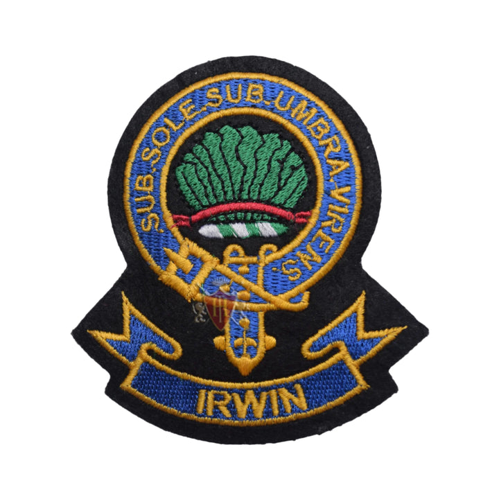 Irwin Sub Sole Sub Umbra Virens Clan Badge – Tartan Heritage