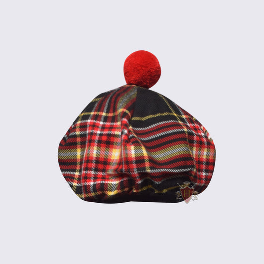 Scottish Tam O' Shanter Hat in Traditional Fire Fighter Tartan