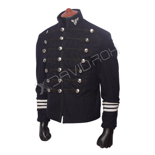 Captain’s Dark Blue Wool Uniform with Black Braid Heritage Military Style