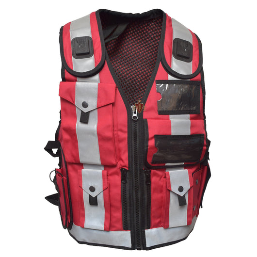 Hi Viz Tactical Green Red Windproof Security, Dog Handlers Enforcement, Instructors Quality Vest