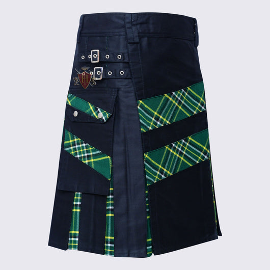 Men's Modern Irish National Dark Hybrid Kilt