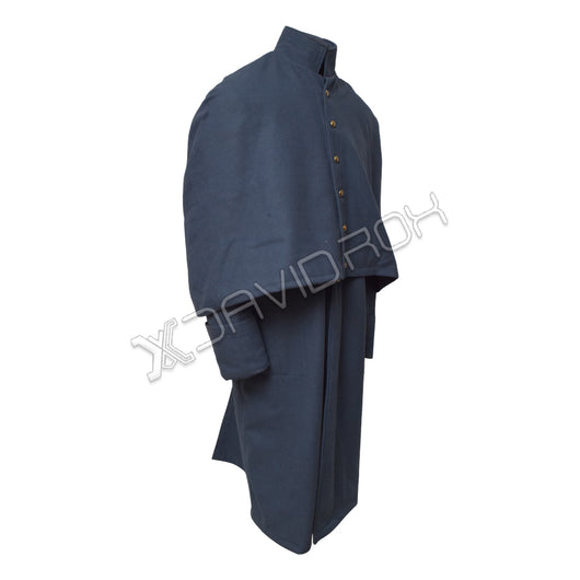 Civil War Dismounted Greatcoat Authentic Blue Wool Military Overcoat