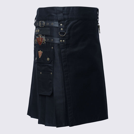 Heavy Duty Black Utility Kilt