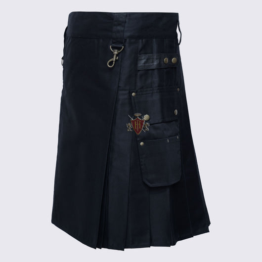 Heavy Duty Black Utility Kilt