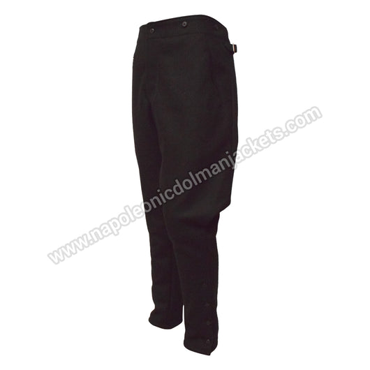 Ww2 German Allgemeine Ss Black Breeches Wool Trouser