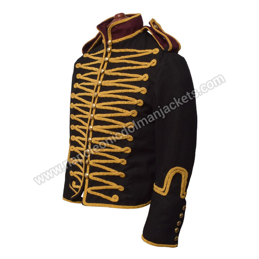 Black Hussar Twill Marching Band Jacket Bold and Stylish Performance Wear