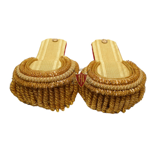 Brass Bullion Shoulders/Epaulette Pair with Brass Fringe