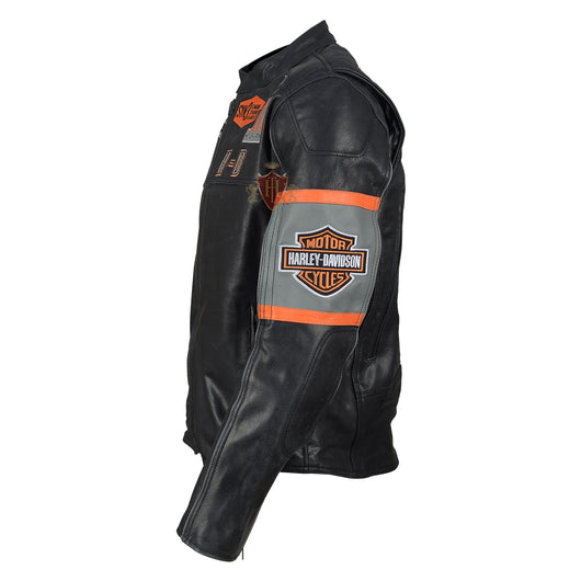 Harley Davidson Screaming Eagle Men's Motorcycle Motorbike Real Leather Jacket