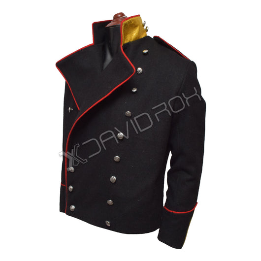 Rare Michael Jackson Black Military Jacket England-Inspired Cool Outerwear