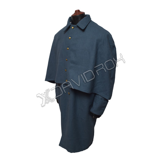 Civil War Federal Union Greatcoat Authentic Blue Wool Military Overcoat