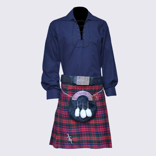 Dark Blue Men's Scottish Highland Jacobite Shirts