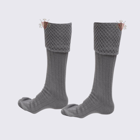 Diamond Cuff Men Gray Scottish Highland Wear Kilt Hose Socks