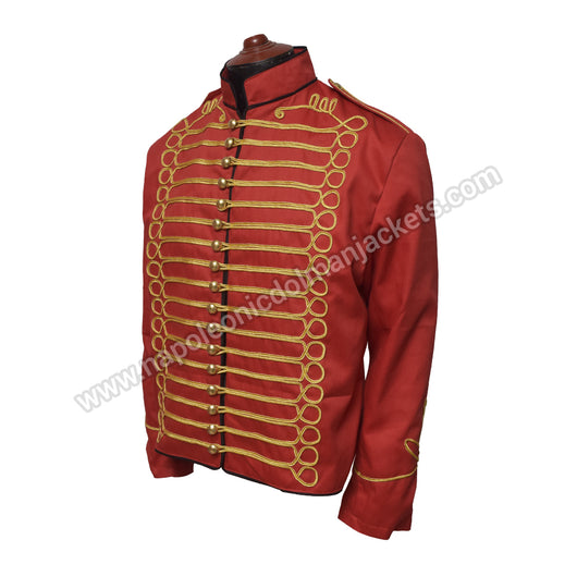 Red Gold Officer Military Drummer Parade Jacket