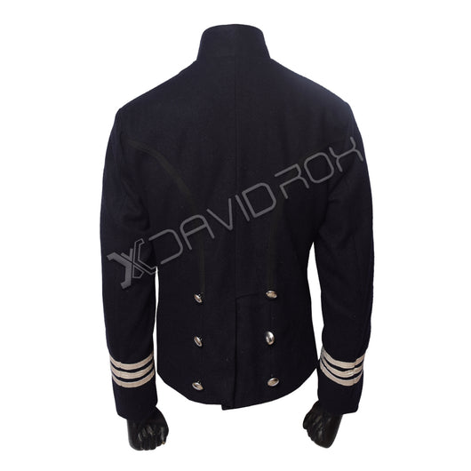 Captain’s Dark Blue Wool Uniform with Black Braid Heritage Military Style