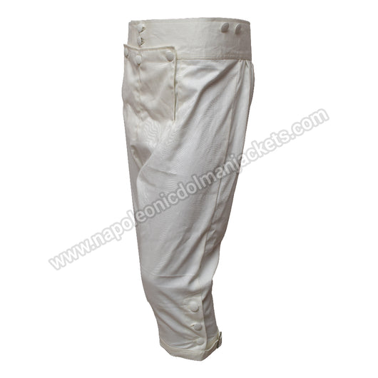 British Short Leg Off-White Cotton Trousers 1803-1815