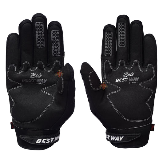 Winter Motocross Black Gloves