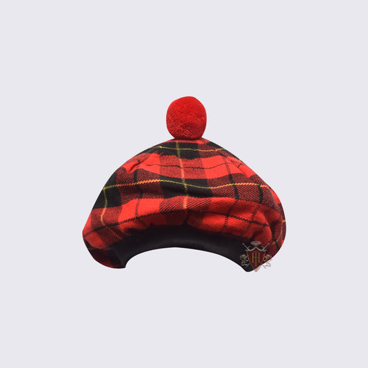 Scottish Tam O' Shanter Hat in Traditional Wallace Tartan