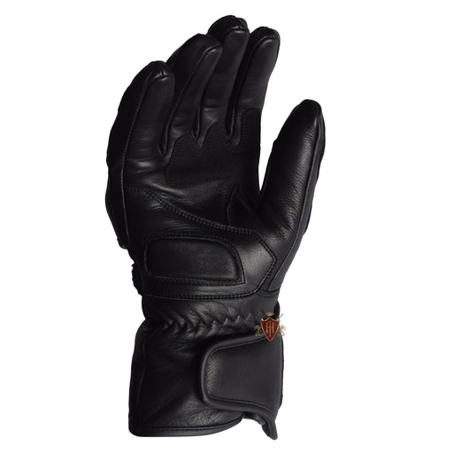 Men Thermal Lining Motorbike Riding Genuine Leather Gloves