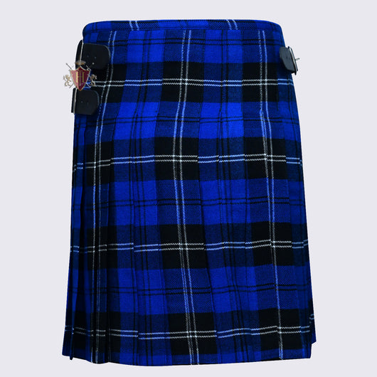 Women's Ramsey Blue Dark Heavy 8 Yard Tartan Kilt