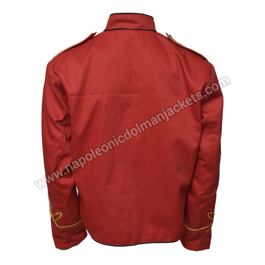 Red Gold Officer Military Drummer Parade Jacket