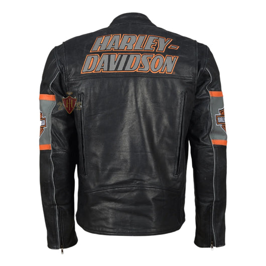 Harley Davidson Screaming Eagle Men's Motorcycle Motorbike Real Leather Jacket