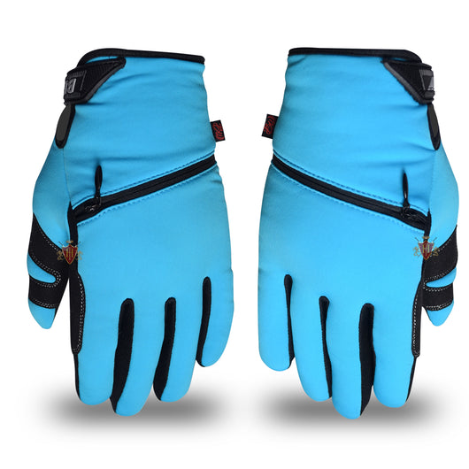 Winter Motocross Blue Gloves