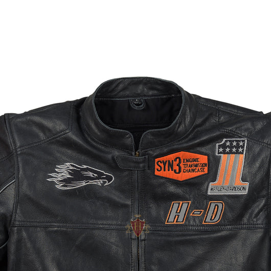 Harley Davidson Screaming Eagle Men's Motorcycle Motorbike Real Leather Jacket