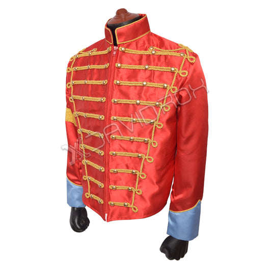 Rare Michael Jackson Red Retro Military Jacket England-Inspired Iconic Style