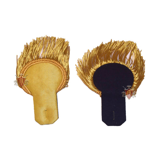 Gold Bullion Shoulders/Epaulette Pair with Bullion Fringe