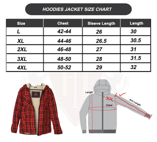 Lumberjack Sherpa Wool Fabric Lined Red/Black  Tartan Hoodies